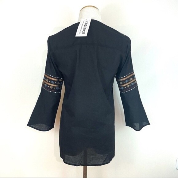 L’AGENCE | Embroidered Tunic 3/4 Sleeve Top XS NWT - Picture 3 of 10